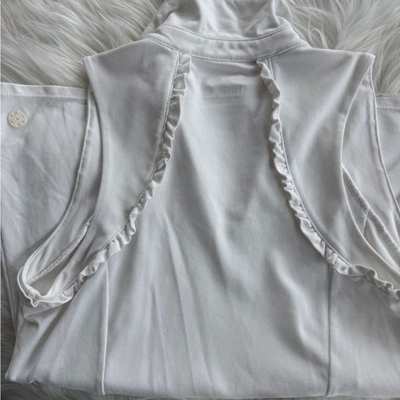 Lilly Pulitzer UPF 50+ Luxletic Martina Polo Top in White - Picture 2 of 3